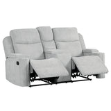 Motion Loveseat w/Console & Storage Arm
