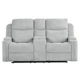 Motion Loveseat w/Console & Storage Arm