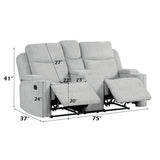 Motion Loveseat w/Console & Storage Arm