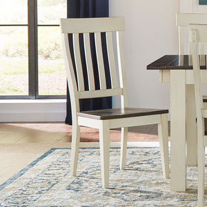 MRPCO265K Slatback Chairs - Chalk/Cocoa Bean